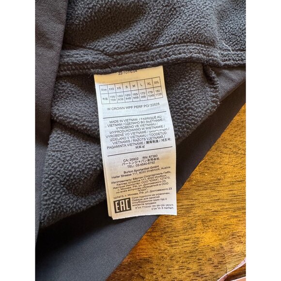 Burton Black DA NANG Half Zip Hooded Pullover Men's Jacket Size Small - Picture 12 of 12